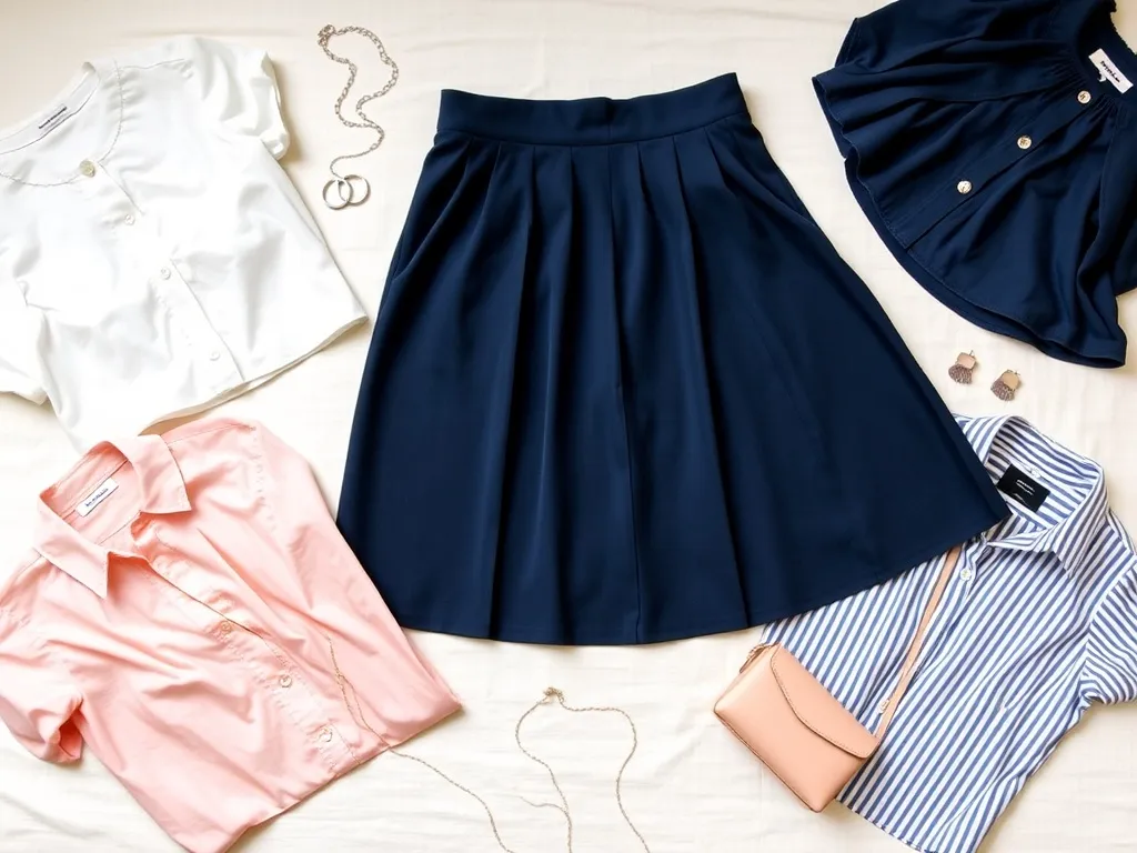 Granatowa spódnica – jaka bluzka pasuje najlepiej?